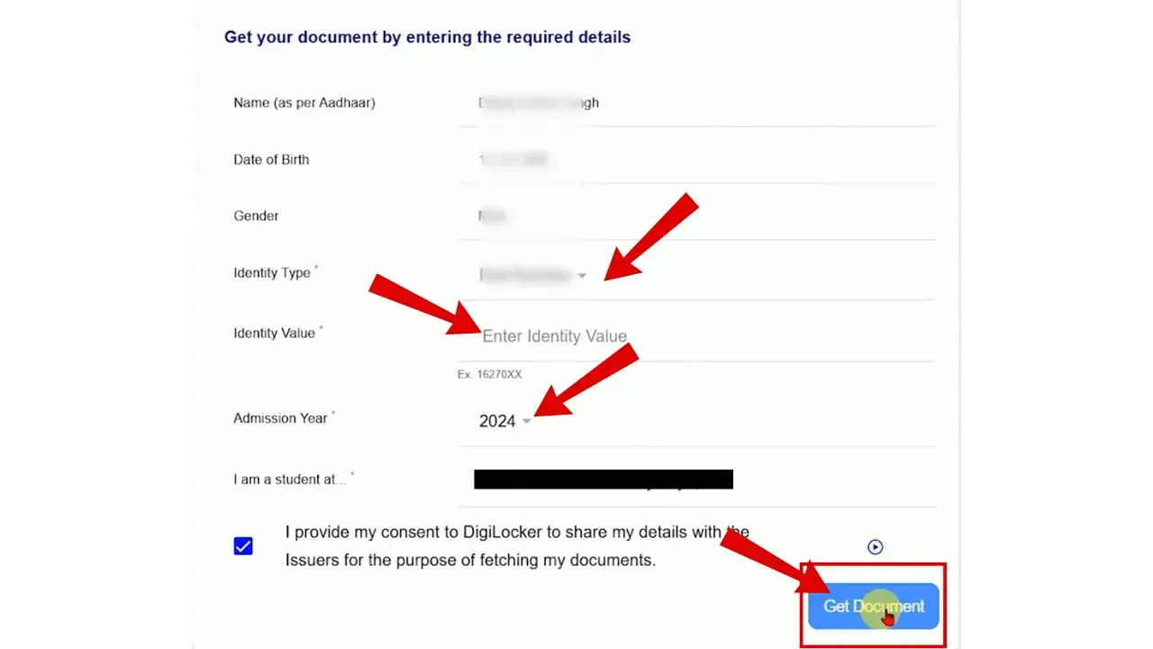 DigiLocker Form Filling