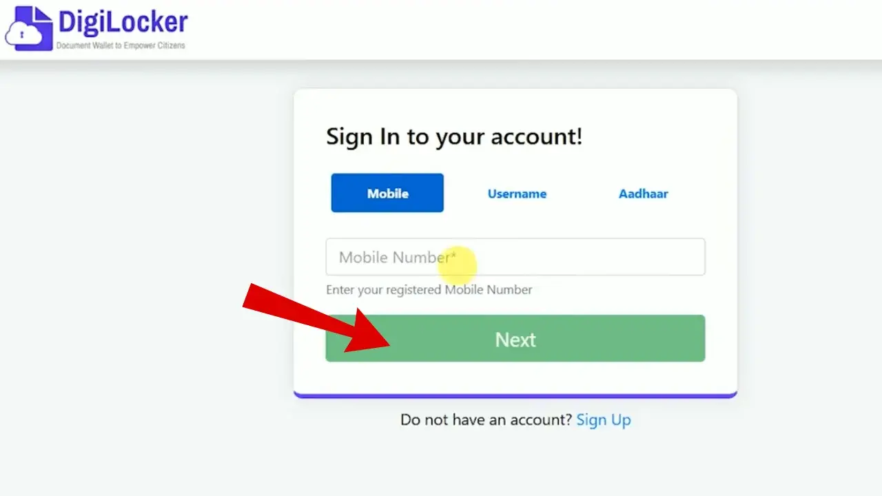 DigiLocker Signup