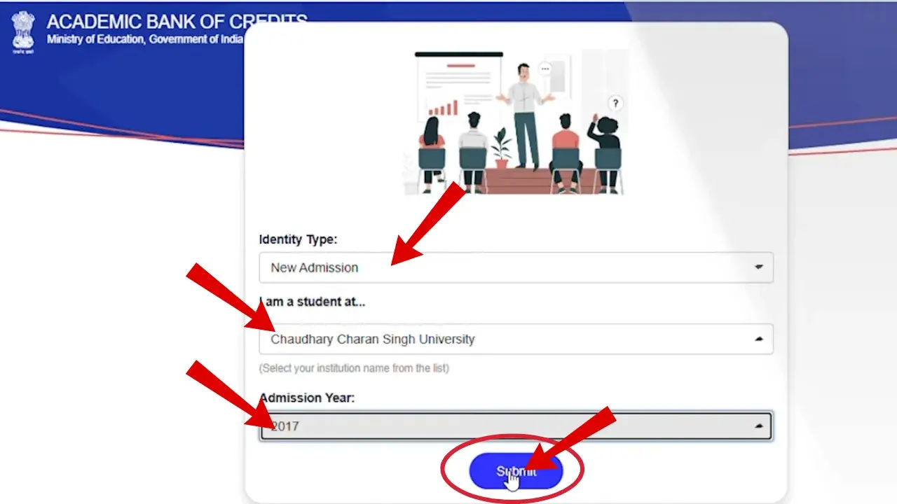 Filling Academic details